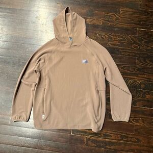 Men's Taupe Hooded Pullover Sweatshirt - sugarloaf social gold